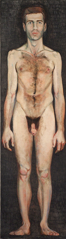 L'Amour, la Mort, le Diable. Une collection particulière : Vincent Corpet. 2187M. 1989, huile sur toile, 180 × 50 cm. © Archives J+C